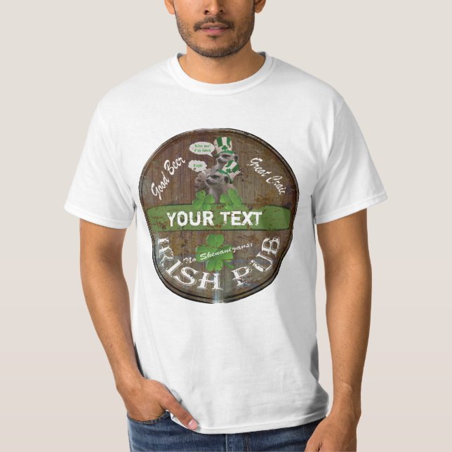 Camiseta Cartaz personalizado irlandês engraçado (Frente)