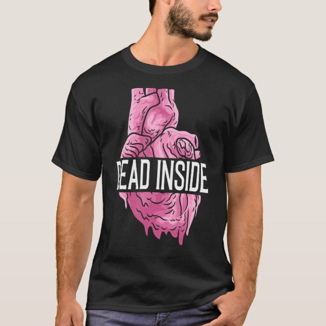Camiseta Cartaz quebrado Emo do Coração Humano Anatômico do (Frente)