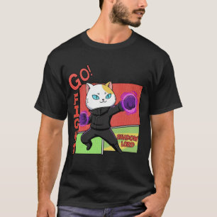 Camiseta Cartaz Retro de Nível Solo Meow-ling