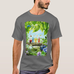Camiseta Cartaz retro do jogo Nintendo Pikmin 3ree Grupo