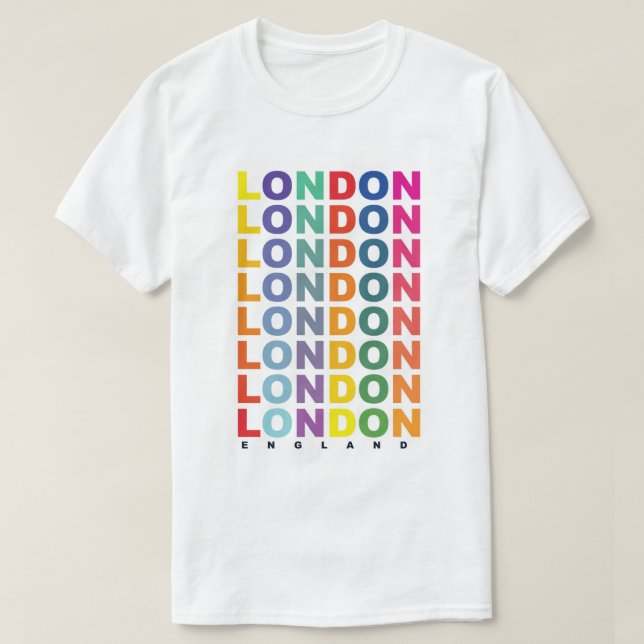 Camiseta Cartaz retro Londres Inglaterra (Frente do Design)