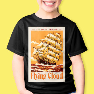 Camiseta Cartaz Vintage do Navio Americano Clipper Flying C