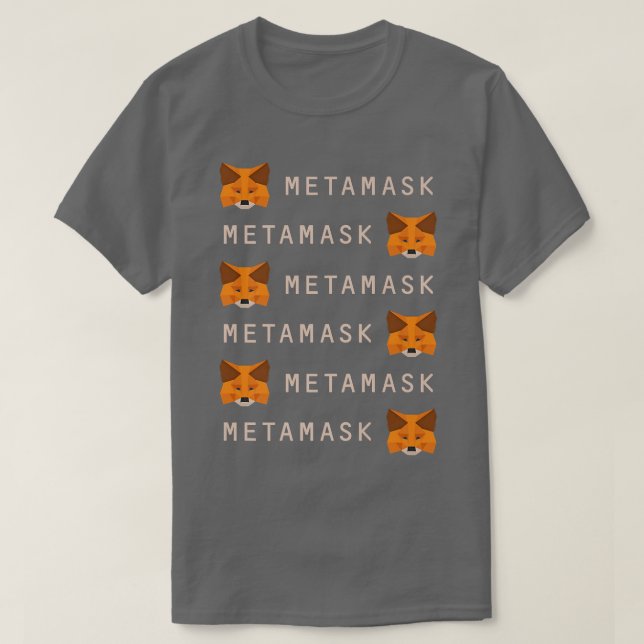Camiseta Carteira de criptografia do MetaMask FoDeFi para E (Frente do Design)