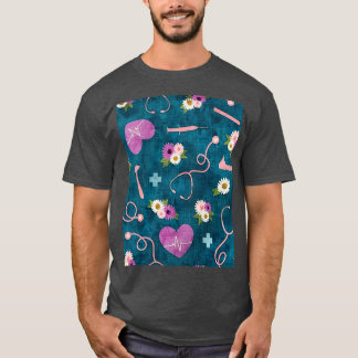 Camiseta Carteira de Enfermeiro Floral