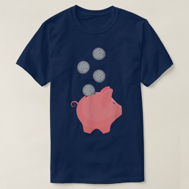 Camiseta Carteira de Porcos Criptomoeda de Hodl Criptocurre (Frente do Design)
