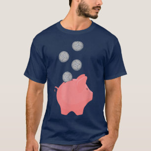 Camiseta Carteira de Porcos Criptomoeda de Hodl Criptocurre
