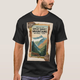 Camiseta Carteira postal do Parque Nacional dos Montanhas d