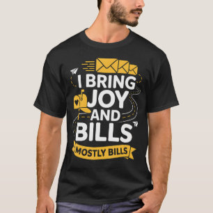 Camiseta Carteiro Eu Trago Alegria E Contas Trabalhador Pos