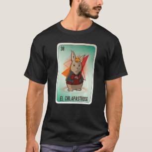 Camiseta Cartelas de Bingo da Loteria de Gírias Mexicanas E