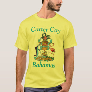 Camiseta Carter Cay, Bahamas com Casaco de Armas