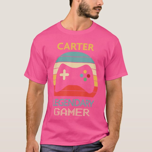 Camiseta Carter Name Gift Personalized Legendary Gamer funn (Frente)