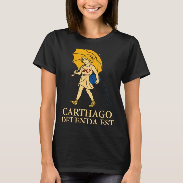 Camiseta Carthago Delenda Est Funny Roman History Attire (s (Frente)