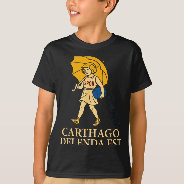 Camiseta Carthago Delenda Est Funny Roman History Attire (s (Frente)
