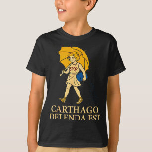 Camiseta Carthago Delenda Est Vestuário Divertido de Histór