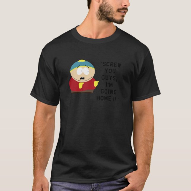 Camiseta CARTMAN - ROUBE O CARA I&x27;M INDO PARA CASA, GRÁ (Frente)