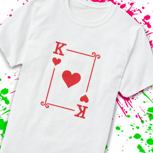 Camiseta Cartões - Corações Corações Corações - Rei