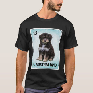 Camiseta Cartões de Aussiedoodle mexicanos El Australiano