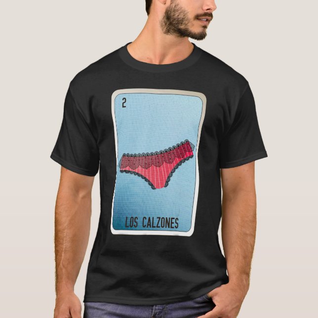 Camiseta Cartões de Bingo da Loteria de Slang Mexicano Los  (Frente)