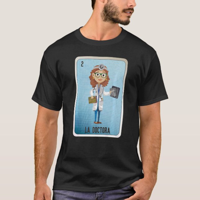 Camiseta Cartões De Bingo Da Loteria Do Doctora Mexicano Sl (Frente)