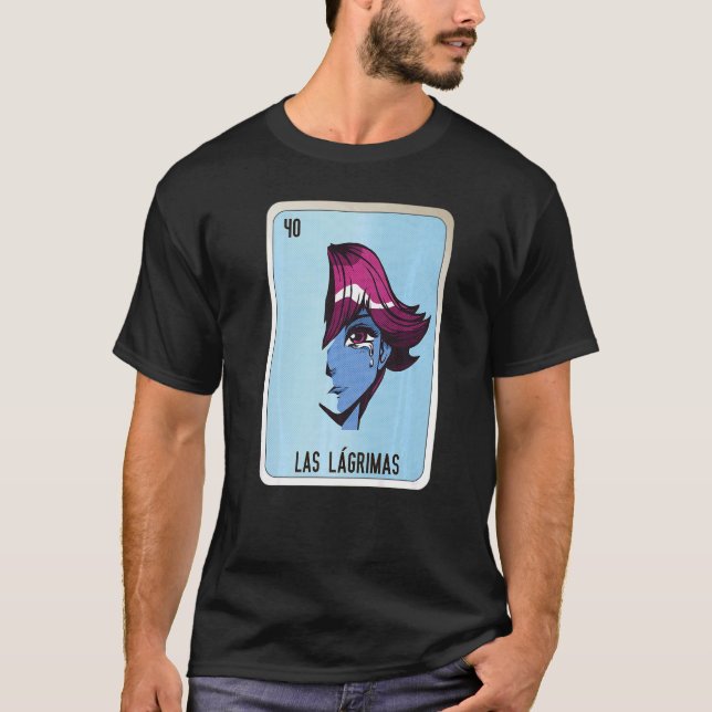 Camiseta Cartões de Bingo da Loteria do Las Lagrimas Mexica (Frente)