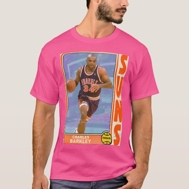 Camiseta Cartões de Comércio Charles Barkley do Estilo Retr (Frente)