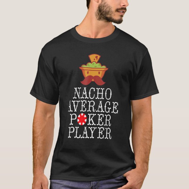 Camiseta Cartões de Jogada de Jogador de Poker médios do Na (Frente)