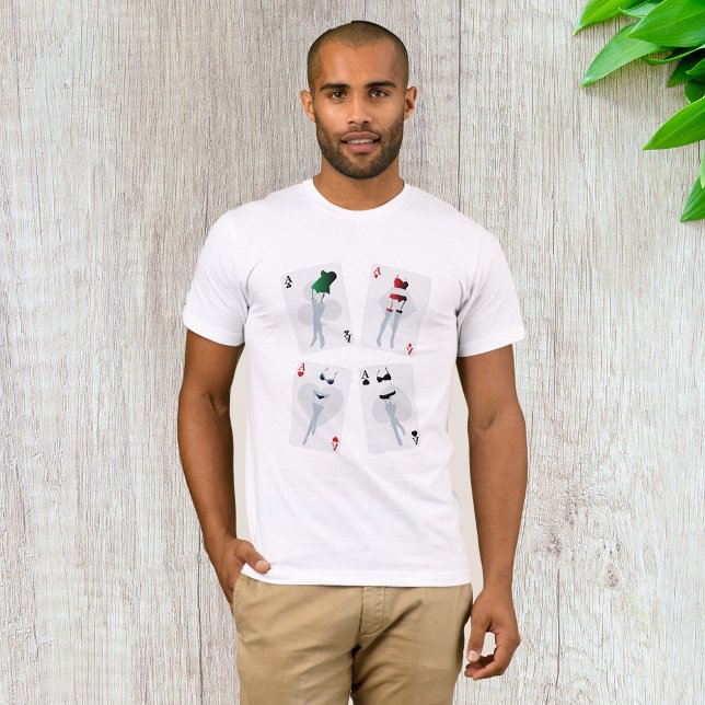 Camiseta Cartões De Jogada De rico Mens T-Shirt (Criador carregado)