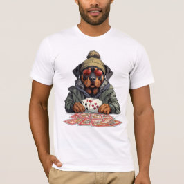 Camiseta Cartões De Jogar Cachorro Rottweiler