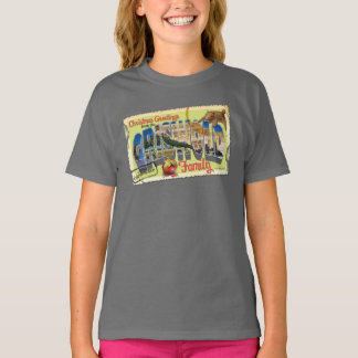 Camiseta cartões de natal da família Griswold