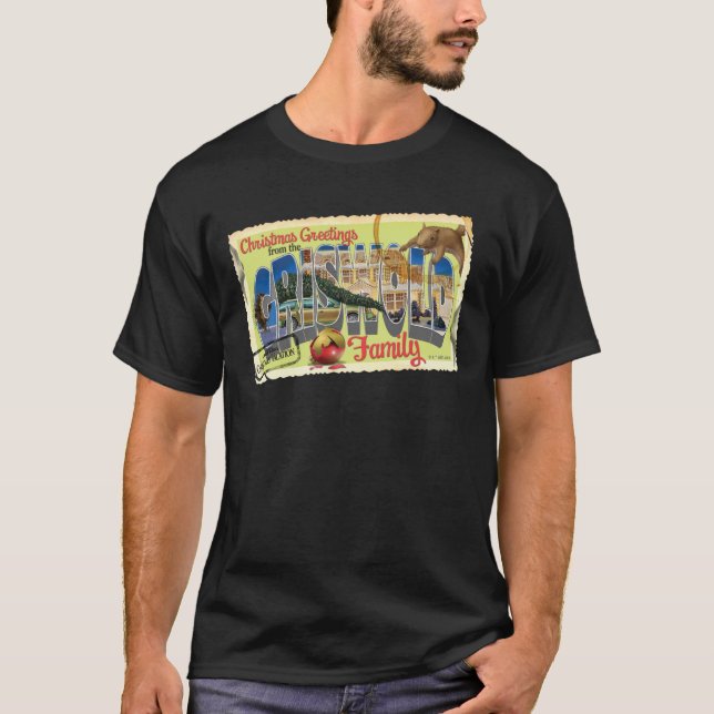 Camiseta cartões de natal da família Griswold (Frente)