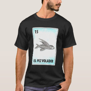 Camiseta Cartões de Peixe Voador Mexicano El Pez Volador