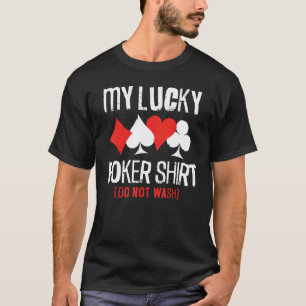 Camiseta Cartões De Poker Vintage Meu Poker Sortudo Não Lav