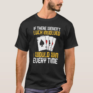 Camiseta Cartões De Poker Vintage se não houvesse sorte env