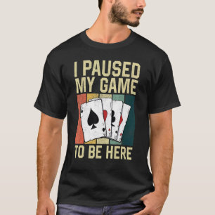 Camiseta Cartões De Pôquer Retro Vintage Eu Parei Meu Jogo