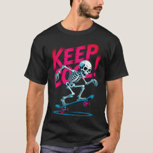 Camiseta Cartões de Reprodução de Esqueleto - Pôquer Gótico