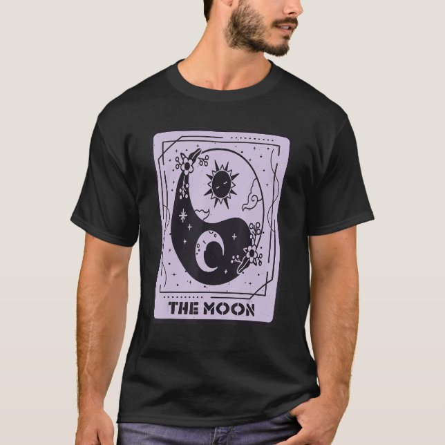Camiseta Cartões Místicos De Lua E De Tarot Sun Ocultam Mag (Frente)