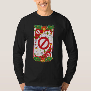 Camiseta Cartões Natal Uno Papais noeis Árvores Xmas Wreath