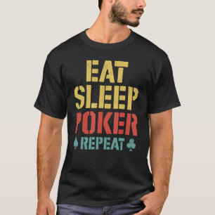 Camiseta Cartões Poker Vintage Comer Poker Repetição
