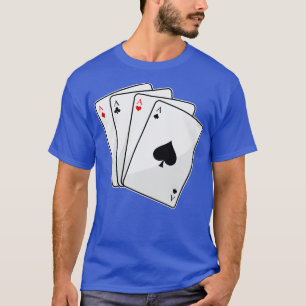 Camiseta Cartões quadruplets Aces no pôquer