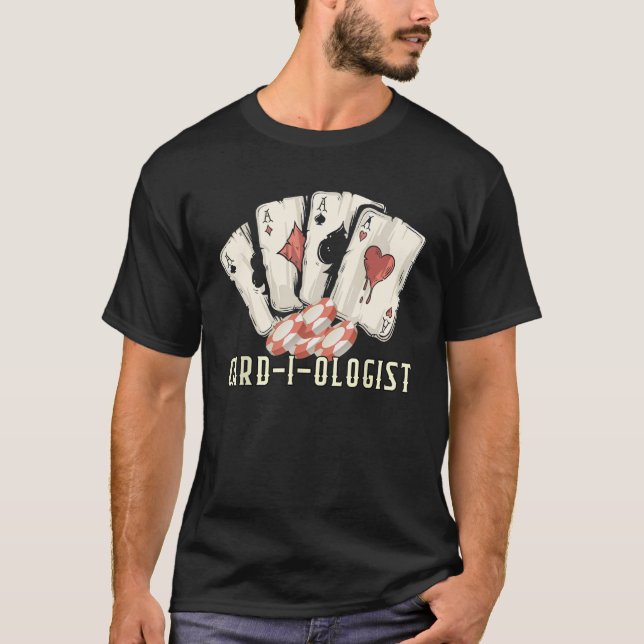 Camiseta Cartões são Ca de Jogo de Jogo de Jogador de Pôque (Frente)