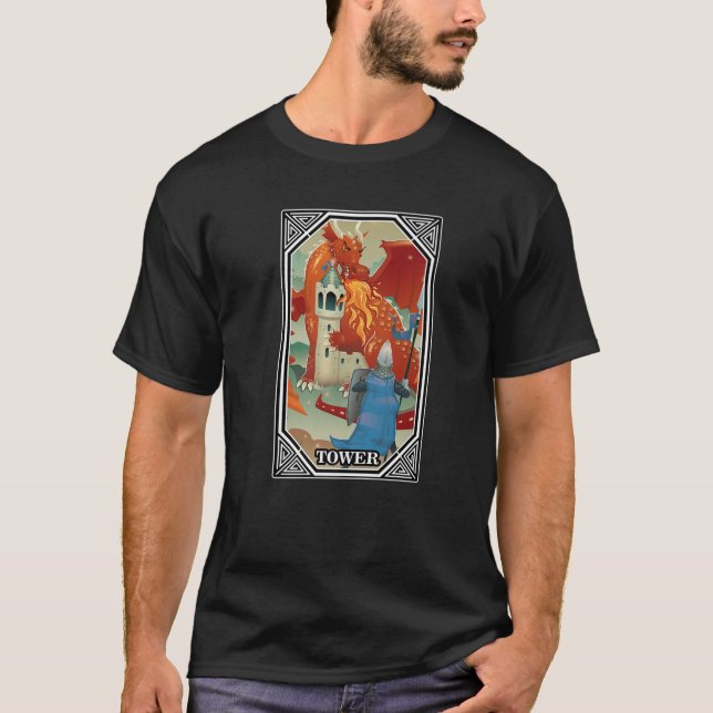 Camiseta Cartões-Tarot - Torre - Oculto - Teller Fortune -  (Frente)