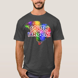Camiseta Cartografia colorida da mandala sul com texto