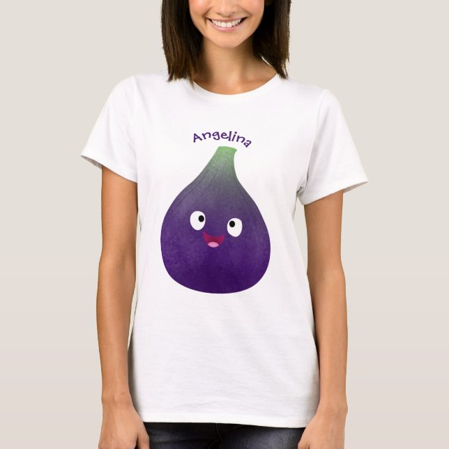 Camiseta Cartografia de fruta roxa e giro, bonita (Frente)