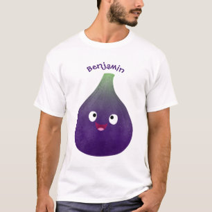 Camiseta Cartografia de fruta roxa e giro, bonita