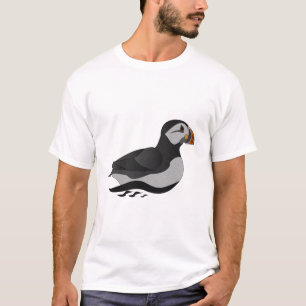 Camiseta Cartografia de Nadação de Puffin Cavalo Adorável