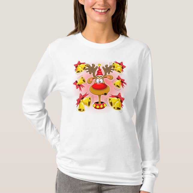 Camiseta Cartografia de Natal divertida com Bells Alarm (Frente)
