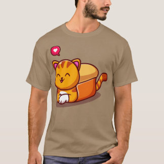 Camiseta Cartografia de pão de gato bonito