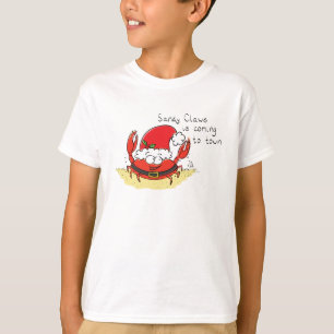 Camiseta Cartografia de Papais noeis Feriados Engraçados de