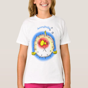 Camiseta Cartografia de peixe-porco-espinho engraçado