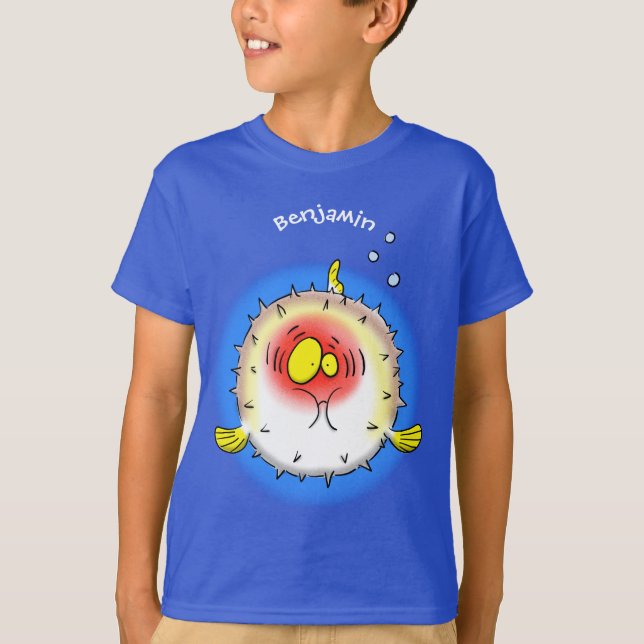 Camiseta Cartografia de peixe-porco-espinho-espinho (Frente)